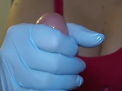 Latex gloves masturbation
