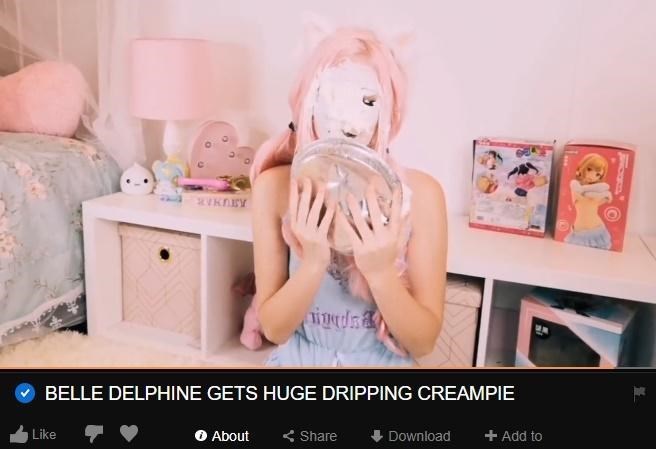 Belle delphine gets dripping creampie