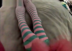 best of Catherine footjob colorful socks camgirl